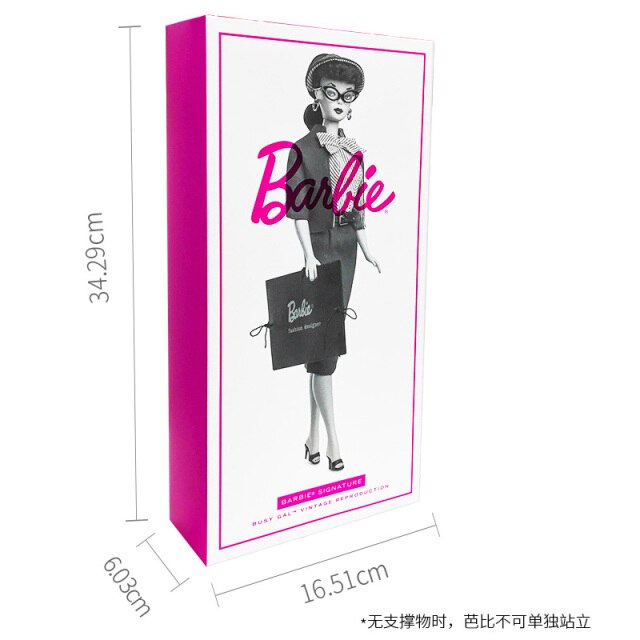 Original Barbie Busy Gal Doll Collectors Edition Gold Label Fashion Edition Play House Toy For Girls Gift FXF26
