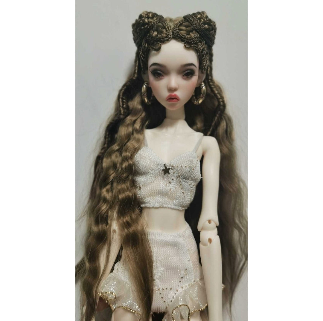 Handmade Mohair BJD Wig, 4-5in