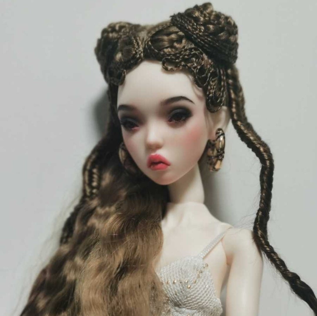 Handmade Mohair BJD Wig, 4-5in