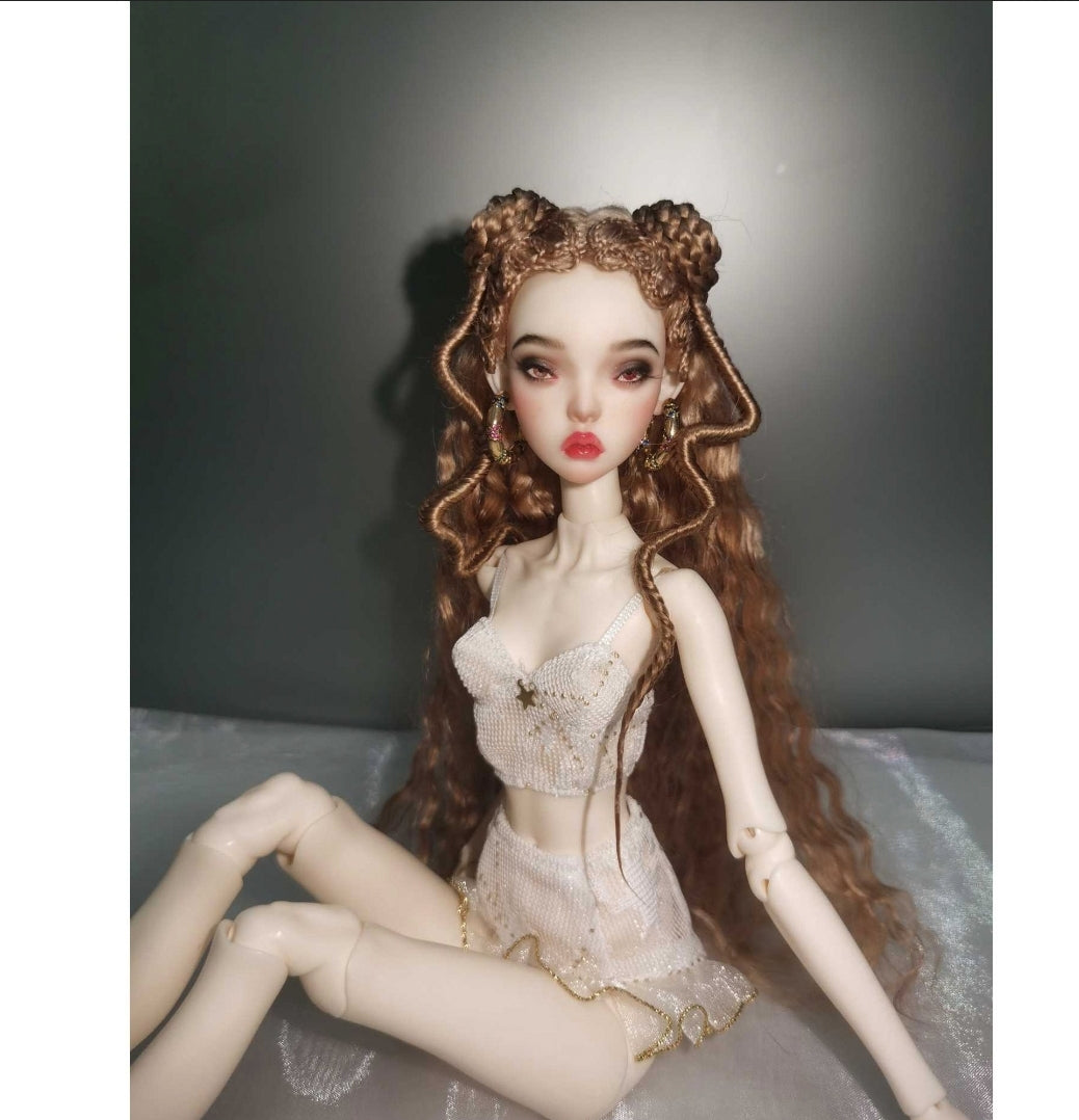 Handmade Mohair BJD Wig, 4-5in