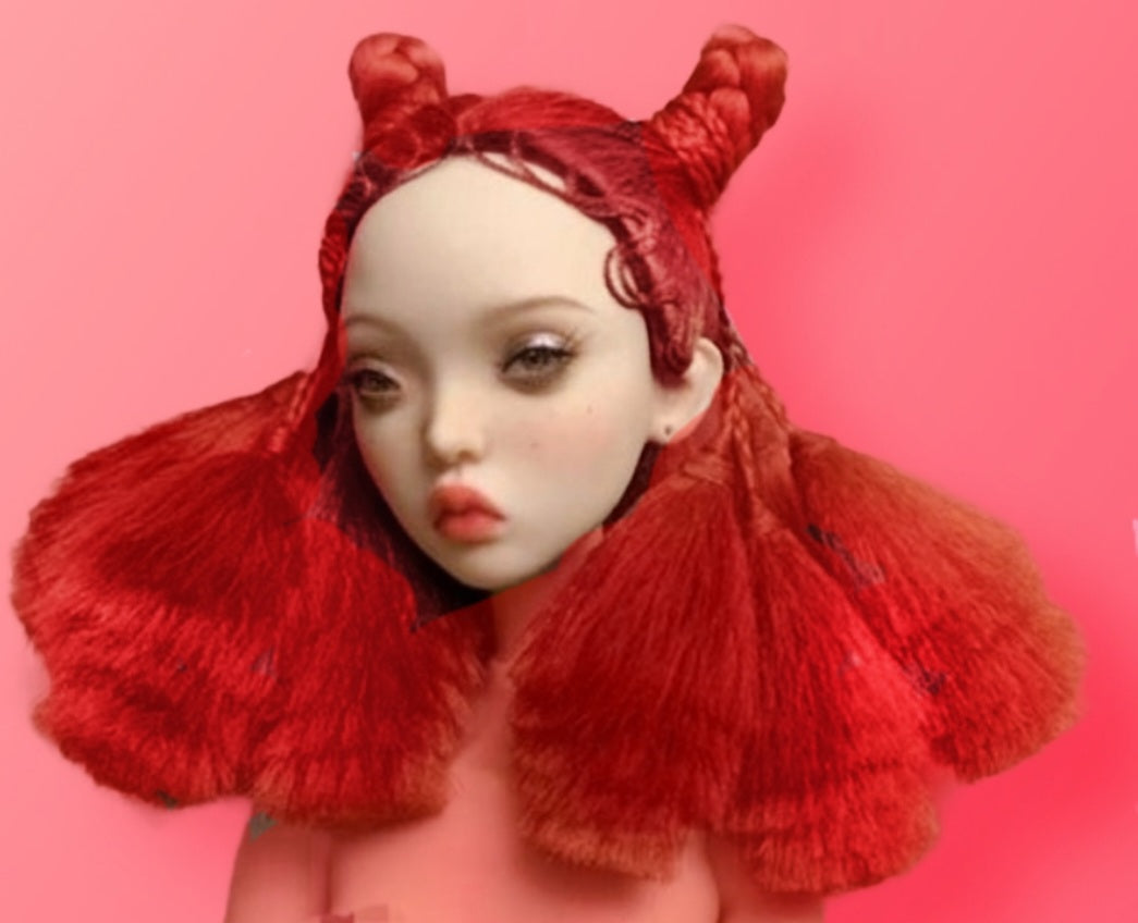 Handmade Silk Wig Braids & Fringe Pom-poms