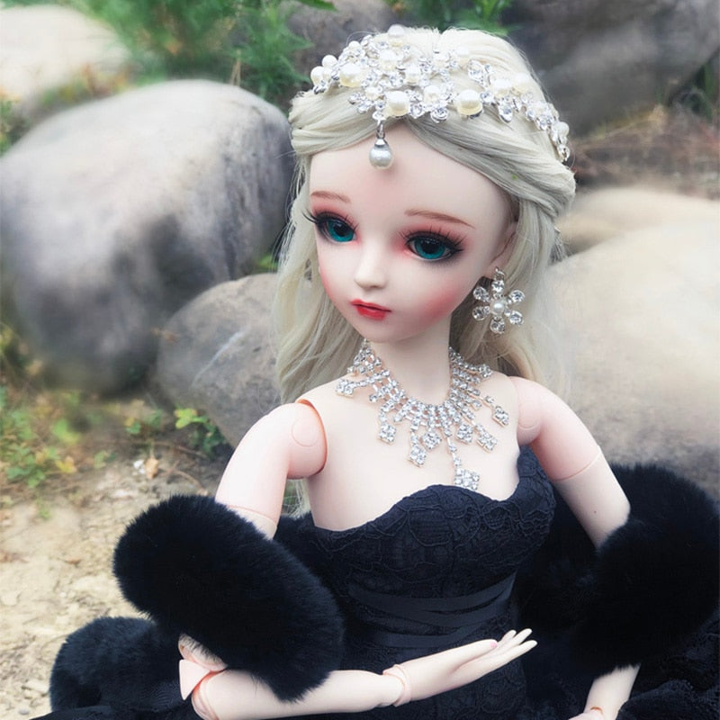 Handmade beautiful BJD 60CM In Elegant Black Wedding Dress