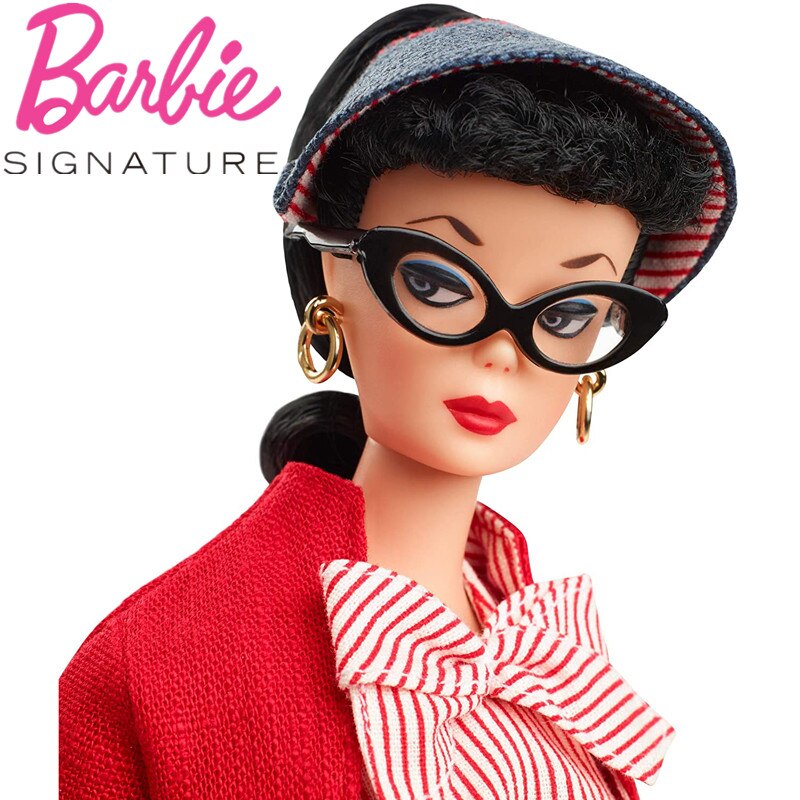 Original Barbie Busy Gal Doll Collectors Edition Gold Label Fashion Edition Play House Toy For Girls Gift FXF26