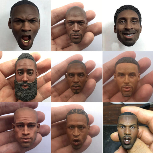 1/6 Scale Male Head Sculpt Basketball Player Head Carving Fit 12 Inches Male Action Figure Body