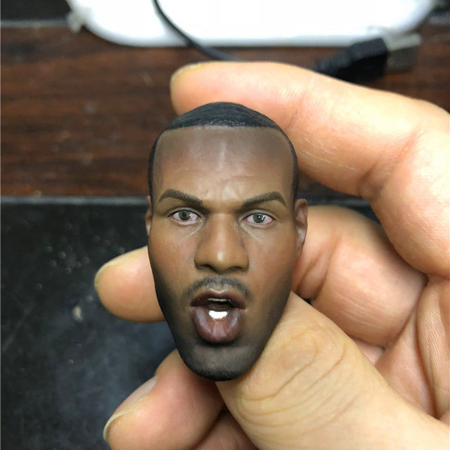 1/6 Scale Male Head Sculpt Basketball Player Head Carving Fit 12 Inches Male Action Figure Body