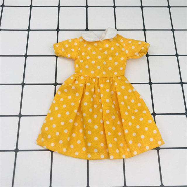 New 1pcs Doll collar dress Blyth doll clothes cute princess dress suitable for Barbie Blyth Azone BJD 1/6 Doll Accessories