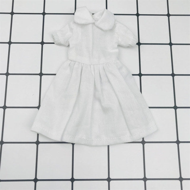New 1pcs Doll collar dress Blyth doll clothes cute princess dress suitable for Barbie Blyth Azone BJD 1/6 Doll Accessories